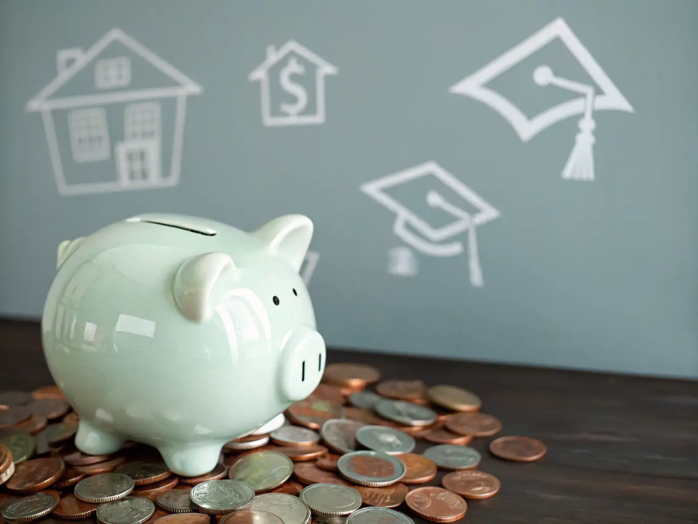 A visual representation of cost savings, such as a graph showing reduced IT expenses or a piggy bank with a cloud overlay. The image should be clean and professional, highlighting the financial benefits of cloud solutions.